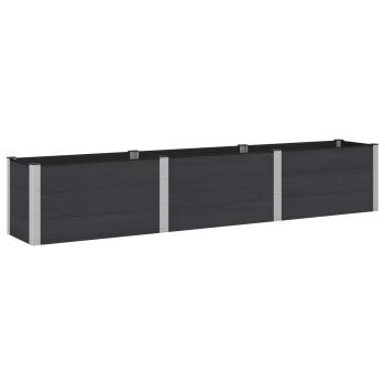 Hochbeet Schwarz 300 x 50 x 54 cm WPC und Aluminium