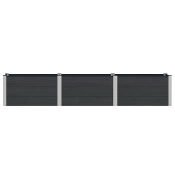 Hochbeet Schwarz 300 x 50 x 54 cm WPC und Aluminium