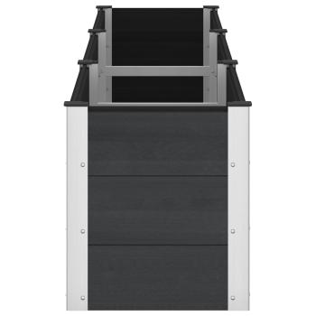 Hochbeet Schwarz 300 x 50 x 54 cm WPC und Aluminium
