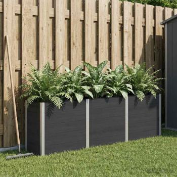 ARDEBO.de - Hochbeet Schwarz 300 x 50 x 91 cm WPC und Aluminium