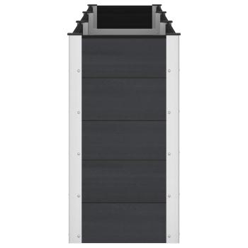 Hochbeet Schwarz 300 x 50 x 91 cm WPC und Aluminium