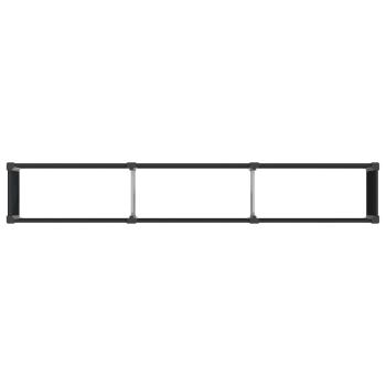 Hochbeet Schwarz 300 x 50 x 91 cm WPC und Aluminium