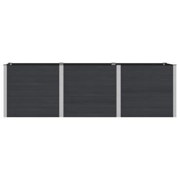 Hochbeet Schwarz 300 x 100 x 91 cm WPC und Aluminium