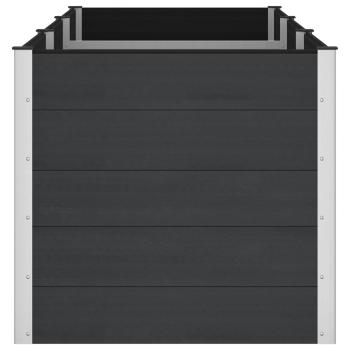 Hochbeet Schwarz 300 x 100 x 91 cm WPC und Aluminium