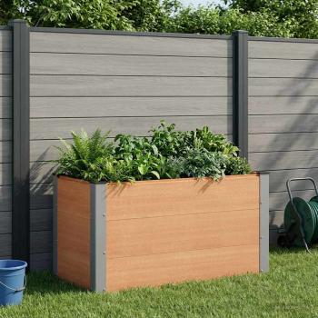 ARDEBO.de - Hochbeet Braun 100 x 50 x 54 cm WPC und Aluminium