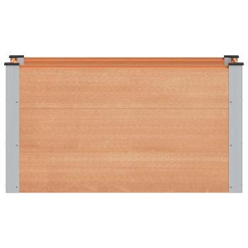 Hochbeet Braun 100 x 50 x 54 cm WPC und Aluminium