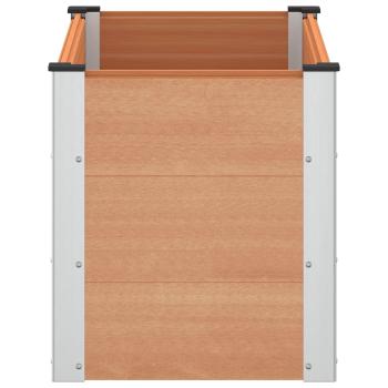 Hochbeet Braun 100 x 50 x 54 cm WPC und Aluminium
