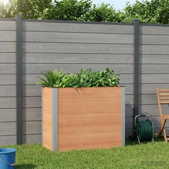 ARDEBO.de - Hochbeet Braun 100 x 50 x 91 cm WPC und Aluminium