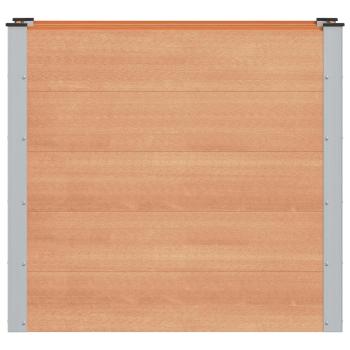 Hochbeet Braun 100 x 50 x 91 cm WPC und Aluminium