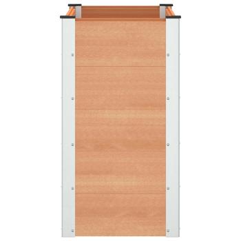 Hochbeet Braun 100 x 50 x 91 cm WPC und Aluminium