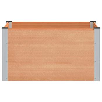 Hochbeet Braun 100 x 100 x 54 cm WPC und Aluminium