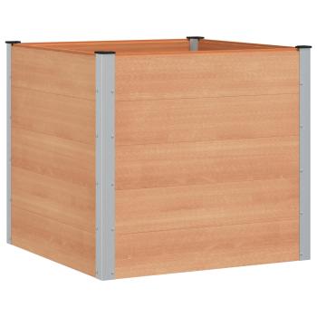 Hochbeet Braun 100 x 100 x 91 cm WPC und Aluminium