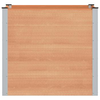 Hochbeet Braun 100 x 100 x 91 cm WPC und Aluminium