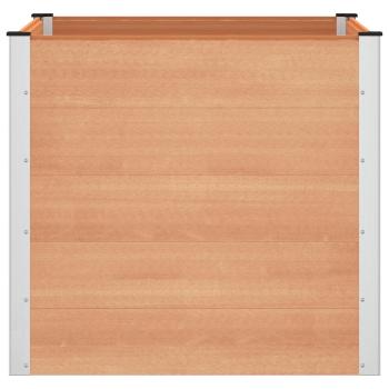 Hochbeet Braun 100 x 100 x 91 cm WPC und Aluminium