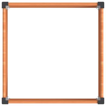 Hochbeet Braun 100 x 100 x 91 cm WPC und Aluminium
