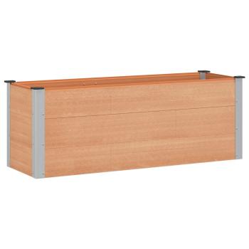 Hochbeet Braun 150 x 50 x 54 cm WPC und Aluminium