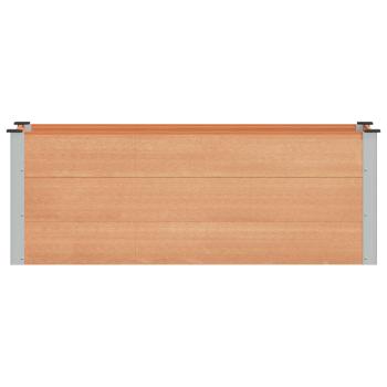 Hochbeet Braun 150 x 50 x 54 cm WPC und Aluminium