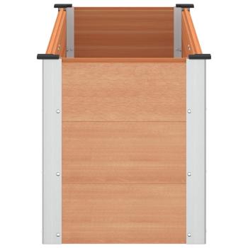 Hochbeet Braun 150 x 50 x 54 cm WPC und Aluminium