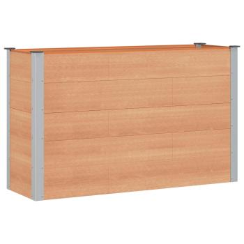 Hochbeet Braun 150 x 50 x 91 cm WPC und Aluminium
