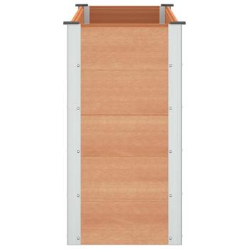 Hochbeet Braun 150 x 50 x 91 cm WPC und Aluminium