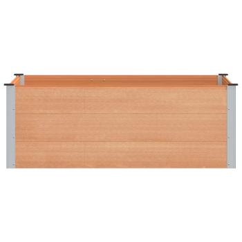 Hochbeet Braun 150 x 100 x 54 cm WPC und Aluminium