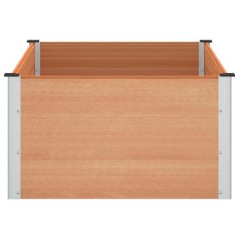 Hochbeet Braun 150 x 100 x 54 cm WPC und Aluminium
