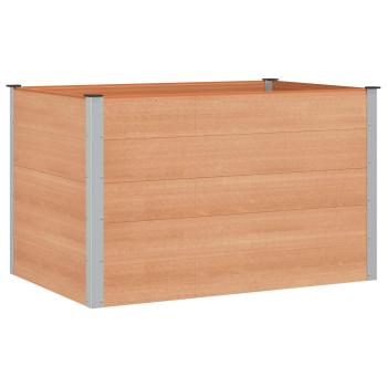Hochbeet Braun 150 x 100 x 91 cm WPC und Aluminium