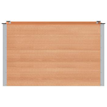 Hochbeet Braun 150 x 100 x 91 cm WPC und Aluminium