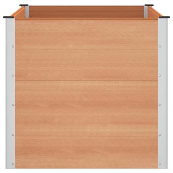 Hochbeet Braun 150 x 100 x 91 cm WPC und Aluminium