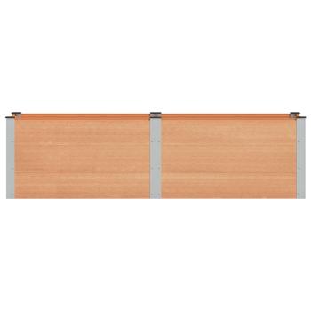 Hochbeet Braun 200 x 50 x 54 cm WPC und Aluminium