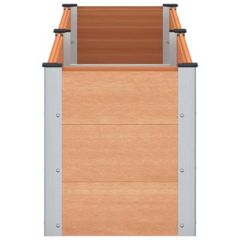 Hochbeet Braun 200 x 50 x 54 cm WPC und Aluminium