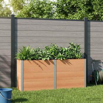 ARDEBO.de - Hochbeet Braun 200 x 50 x 91 cm WPC und Aluminium