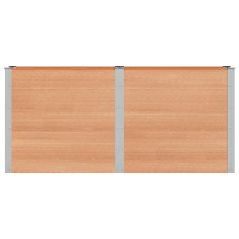 Hochbeet Braun 200 x 50 x 91 cm WPC und Aluminium