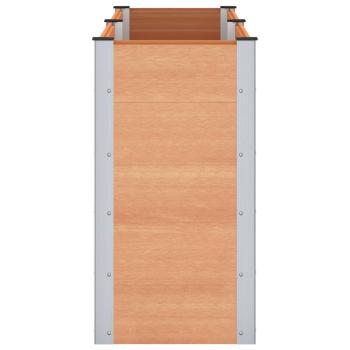 Hochbeet Braun 200 x 50 x 91 cm WPC und Aluminium