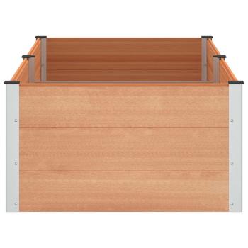 Hochbeet Braun 200 x 100 x 54 cm WPC und Aluminium
