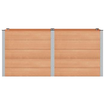 Hochbeet Braun 200 x 100 x 91 cm WPC und Aluminium