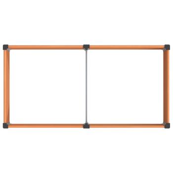 Hochbeet Braun 200 x 100 x 91 cm WPC und Aluminium