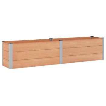 Hochbeet Braun 250 x 50 x 54 cm WPC und Aluminium