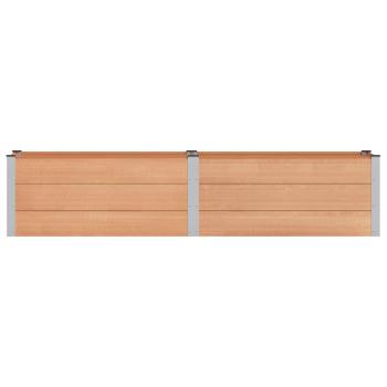 Hochbeet Braun 250 x 50 x 54 cm WPC und Aluminium