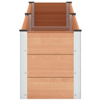 Hochbeet Braun 250 x 50 x 54 cm WPC und Aluminium
