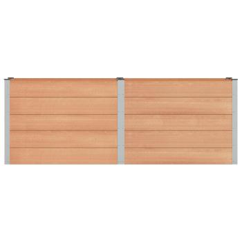 Hochbeet Braun 250 x 50 x 91 cm WPC und Aluminium