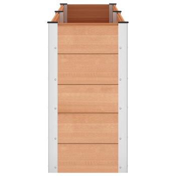Hochbeet Braun 250 x 50 x 91 cm WPC und Aluminium