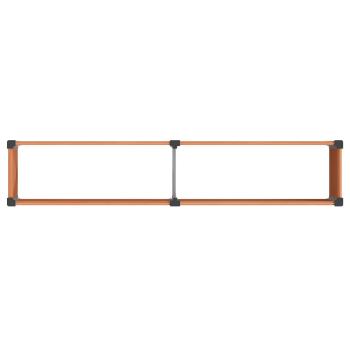 Hochbeet Braun 250 x 50 x 91 cm WPC und Aluminium