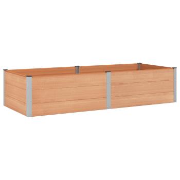 Hochbeet Braun 250 x 100 x 54 cm WPC und Aluminium