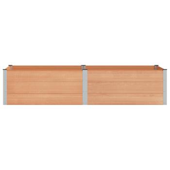 Hochbeet Braun 250 x 100 x 54 cm WPC und Aluminium