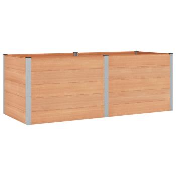 Hochbeet Braun 250 x 100 x 91 cm WPC und Aluminium