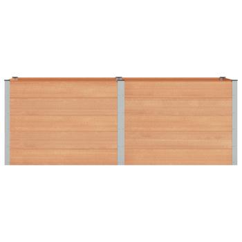 Hochbeet Braun 250 x 100 x 91 cm WPC und Aluminium