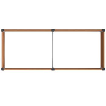 Hochbeet Braun 250 x 100 x 91 cm WPC und Aluminium
