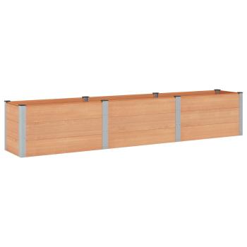 Hochbeet Braun 300 x 50 x 54 cm WPC und Aluminium