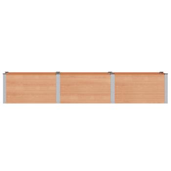 Hochbeet Braun 300 x 50 x 54 cm WPC und Aluminium